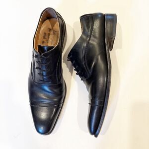 Calzoleria Harris Barneys New York Mens Black Leather Dress Shoe Size 10 Italy